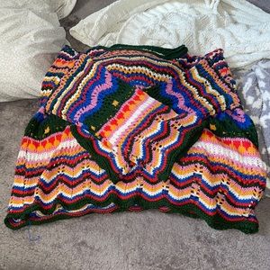 Crochet sweater colorful never worn size small woman